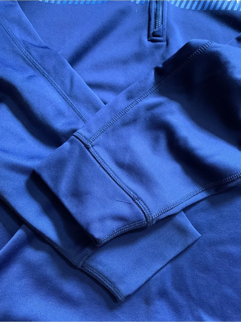 Nike Navy & Blue Livestrong Half-Zip Performance Jacket